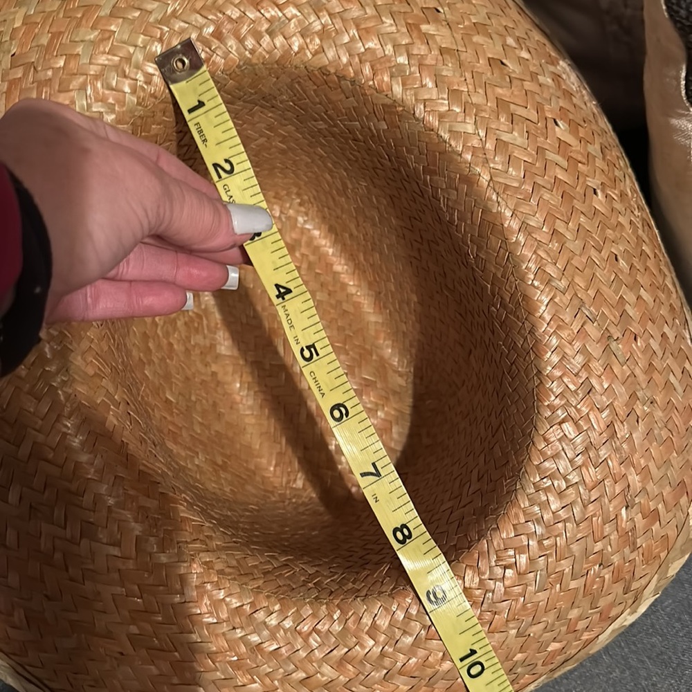 ⚜️GUC western cowboy straw hat approximately 7”x8 1/2” - does have some stretch - Picture 6 of 6